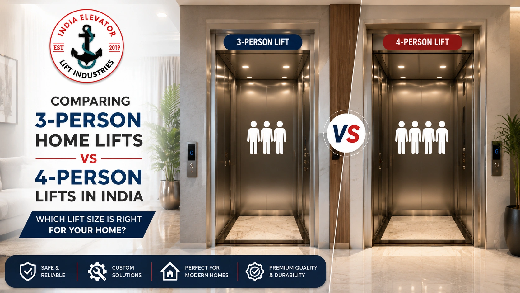 You are currently viewing Comparing 3-Person Home Lifts vs 4-Person Lifts in India